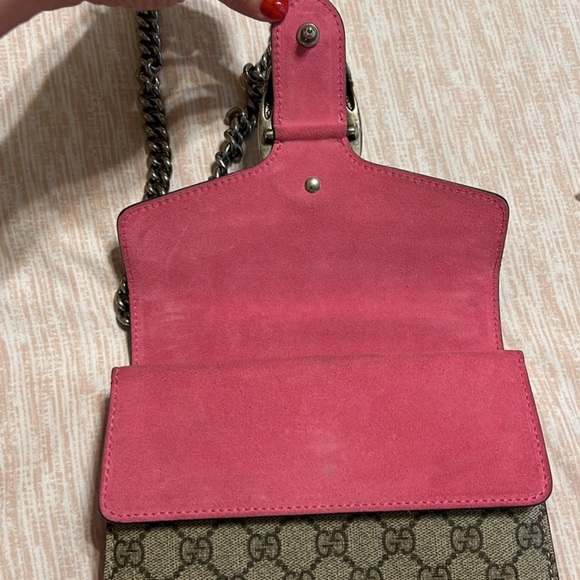 GUCCI Supreme Monogram Dionysus Mini shoulder/crossbody RARE PINK - Picture 5 of 10